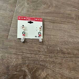Happy Holidays Snowman Earrings